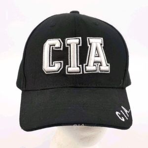 CIA Black White Strapback Hat Cap New With Tags